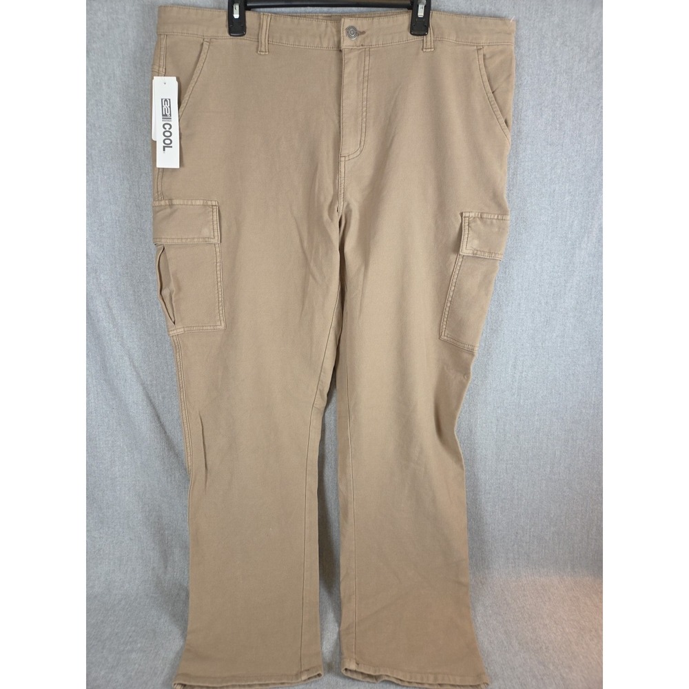 32 Degrees Cool Mens 42x32 Cargo Soft Touch‎ Pocket Tech Pants Stretch Taupe NEW